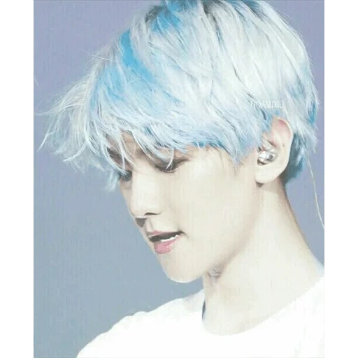 pak chanyeol, baekhyun exo, estetika taegi bts, bekhen dengan rambut biru, backhyun exo pink rambut