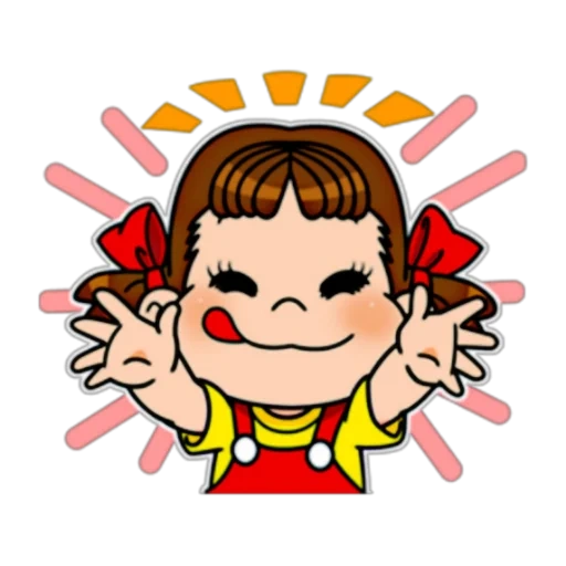 niño, niño sonriente, emoticones divertidos, la chica se regocija, peko-chan fujiya