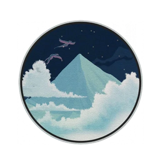 горы, горы круге, горы значок, горы логотип, горы река вектор