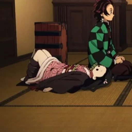 nezuko anime, the anime is funny, the blade dissecting the demons of anime, anime blade cutting demons rui