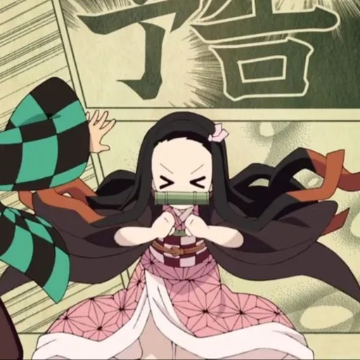 nezuko, criatividade de animação, nazu é malvado, xiangteningzi, personagem de anime