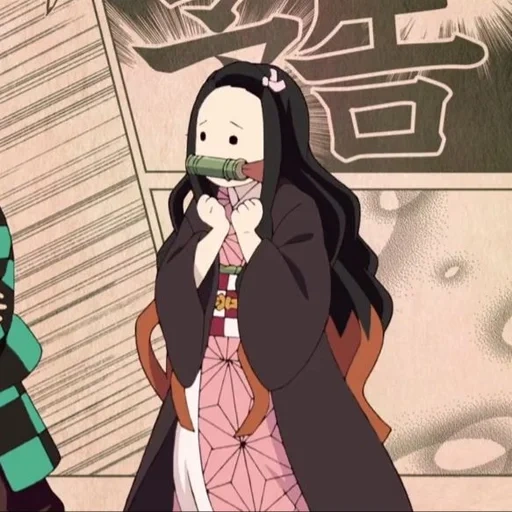 nezuko, nezulco, animação selvagem, camardo nazu, momento de kamado nezuko