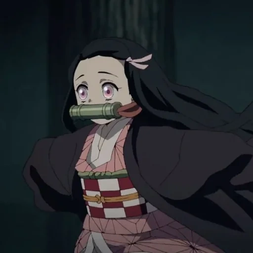 nezuco, anime von katsu noko, schneiden sie die klinge des teufels, die klinge die den nezuko-dämon schneidet, das reifenmesser schneidet den dämon