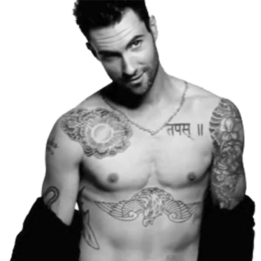 adam levine, marrone 5 zuccheri, adam levin thors, tatuaggio di adam levine, uomo tatuato