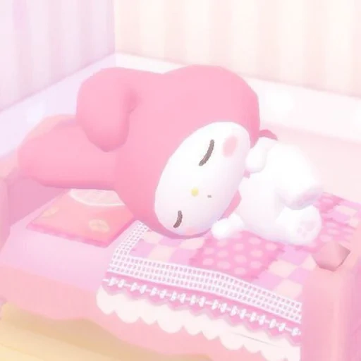 a toy, my melody, hello kitty, melody hello kitty, aesthetic hello kitty