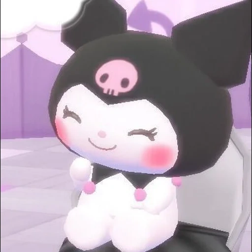 kuromi, hallo kitty, kuromi tomotor, kuromi chan hallow kiti, kuromi hello kitty anime