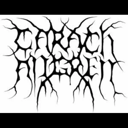 schwarzes metall, det metal schrift, death metal schrift, carach angren schriftart, symphony black traf