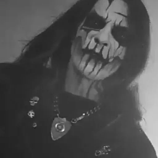 enfrentar, jovem, corpo de corpo, tinta cadáver, carach angren sem maquiagem