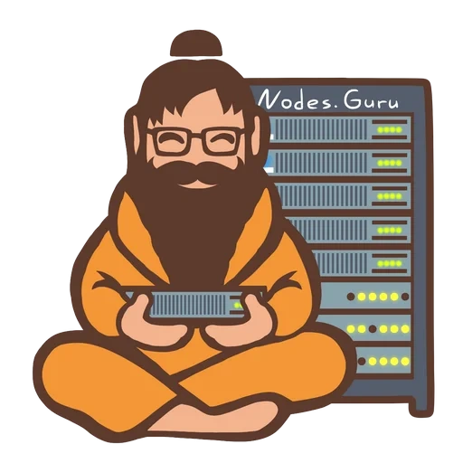 nodes guru, гуру иконка, бородатый человек