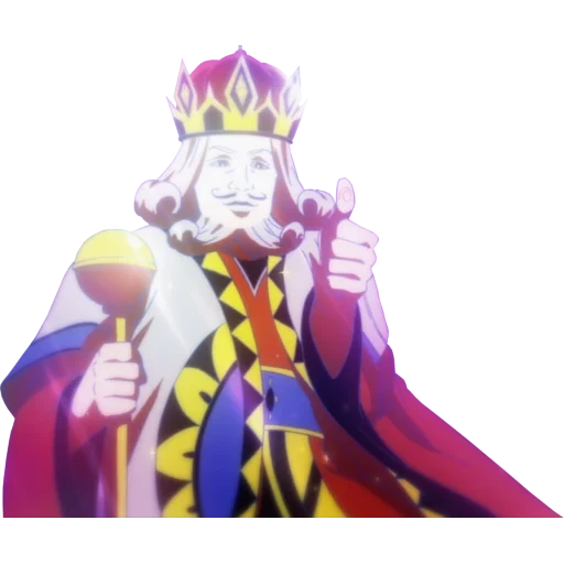 rei, velho rei, rei estúpido, personagens de anime, sem jogos sem vida