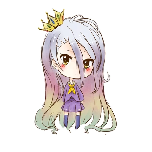 chibi, shiro chibi, chibi anime, chibi anime shiro, kein leben ohne spiele