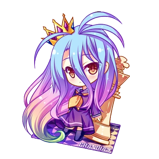 shibi shi, chibi anime shirou, no game no life, shirh no game no life