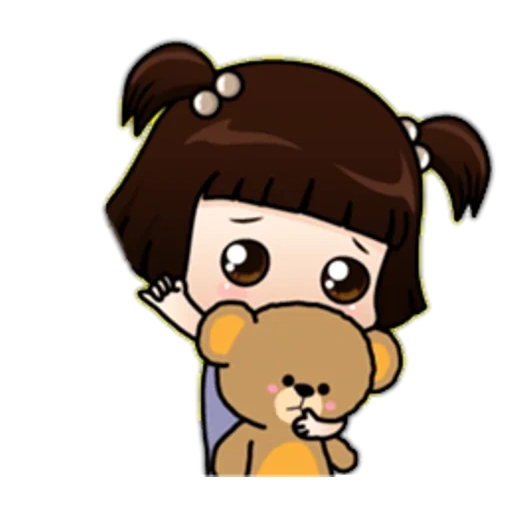 drawing, sticker sweet girl, sticker girl asia, cute stickers, kawai korean