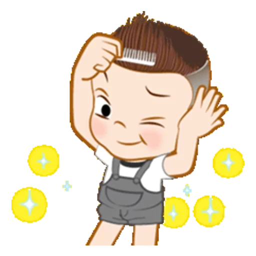 clipart, menino, menino pequeno, adesivo de turco, algodão