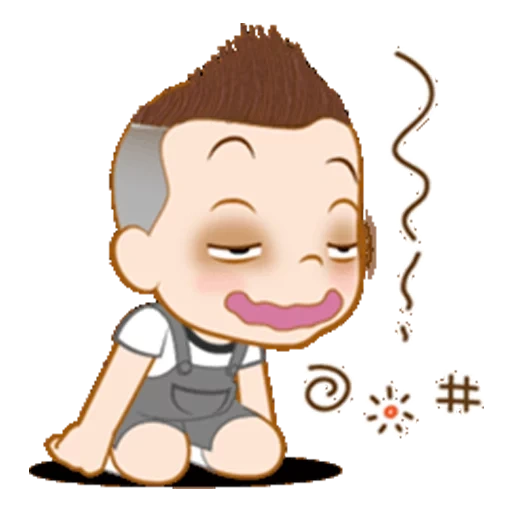 stickers, asian, characters chibi, man, character