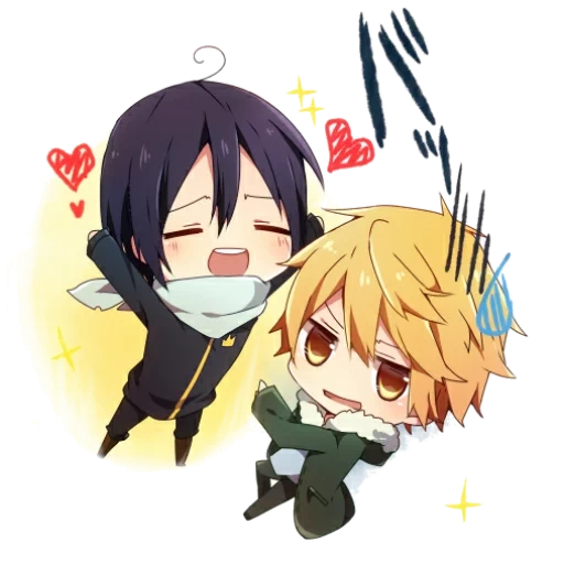 yato et yukin, dieu sans-abri, yato et yukina chibi, noragami yato, dieu sans-abri chibi gubi