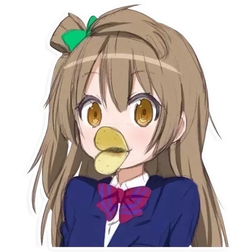 тян, лолька аниме, kotori minami, аниме губы уточкой, аниме kotori minami