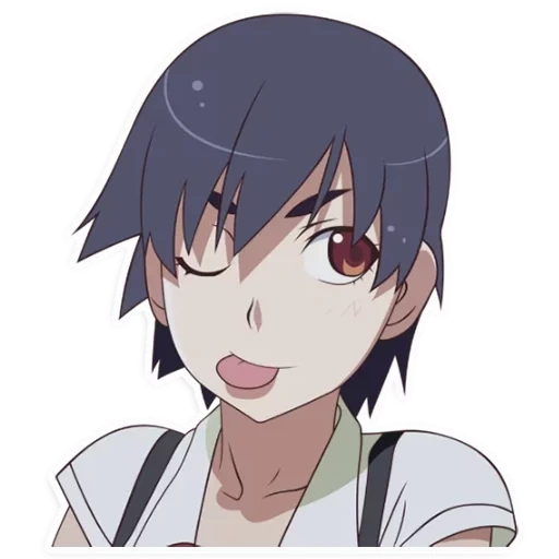 аниме, monogatari, suruga kanbaru, аниме персонажи, аниме bakemonogatari