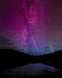 cielo nocturno, aurora, polaris gif, hermosa aurora boreal, animación de aurora boreal