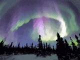 luzes polares, aurora boreal, as luzes do norte de aurora, luzes para o norte da paisagem, animação de brilho polar