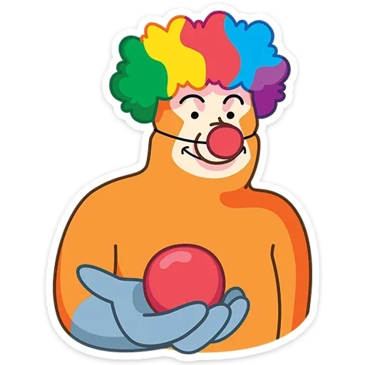clown, visage de clown, le clown est gai, art cadeau de clown