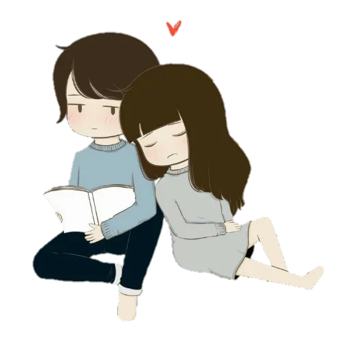 image, dessins de couples mignons, vapeurs de dessins animés mignons, chers dessins de relations, belle mini-illustrations de couples