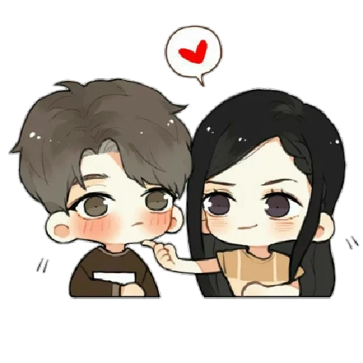 chibi, pour les amoureux, arts mignon, chibi chonguk, chanbaek fanart 2019