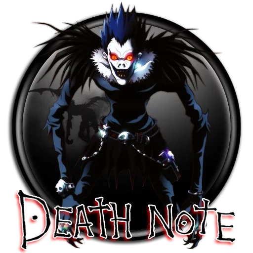 todesmeldung, der gott des todes des arta, ryuk note des todes, ryuuk note des todes, todesnotizzeichen