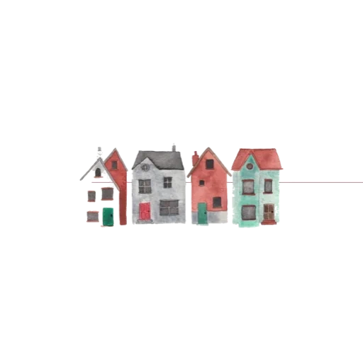 colored houses, house illustration, flat houses vector, the house is a flat vector, european houses vector