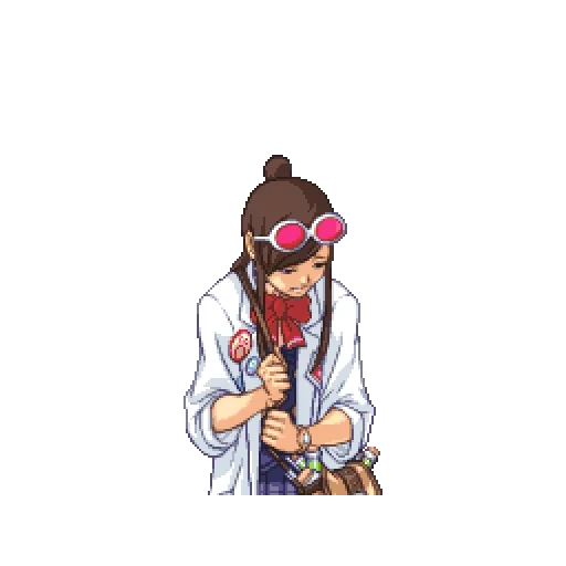 ace attorney, emma sky elf, abogado de emma skye, elfo del abogado de emma sky ace, ace attorney ema skye sprites