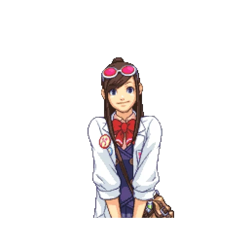 giovane donna, actorio ace, spet ema skai, ema skai ace attorney sprifits, acta actory ema skye sprites