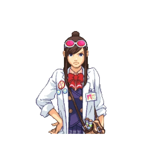 animación, ace attorney, personajes de animación, abogado de emma skye, ace attorney ema skye sprites