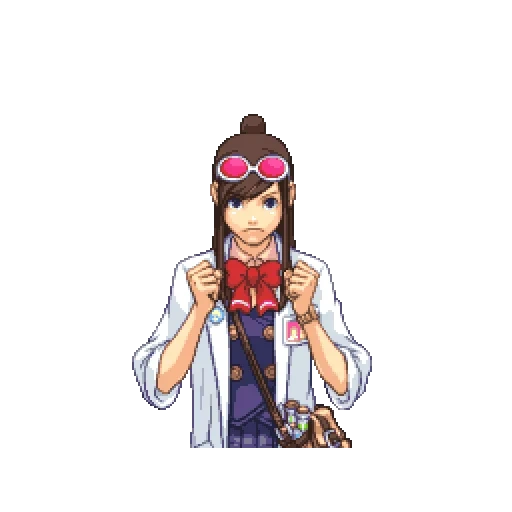 ema sky, ace attorney, ema skai spits, ema skai ace attorney sprifits, ace attorney ema skye sprites