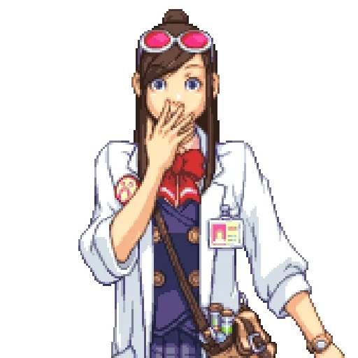 anime, ace attorney, personnages d'anime, emma skye ace avocat, ace attorney ema skye sprites