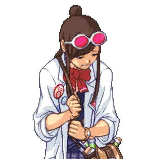 ace attorney, ema skai spet, phoenix wright ace attorney, ema skai ace attorney sprifits, ace attorney ema skye sprites