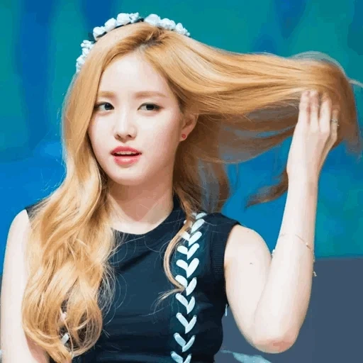 kpop, black powder, naeun blonde, blackpink the album, apink naeun blonde blondine