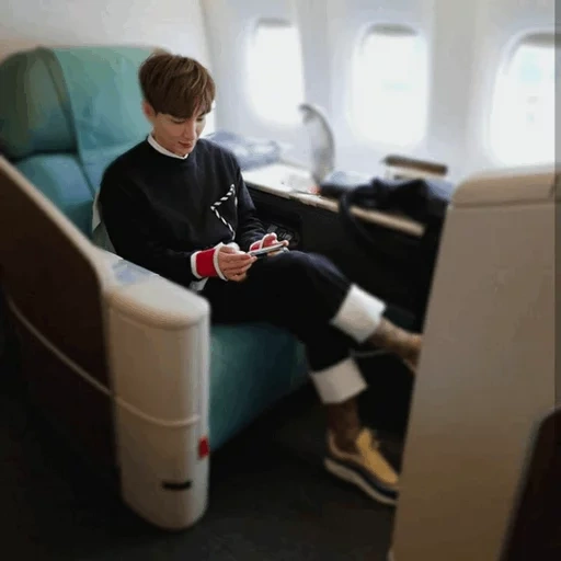 beine, bts jin, jimin bts, bts selca, business class aircraft