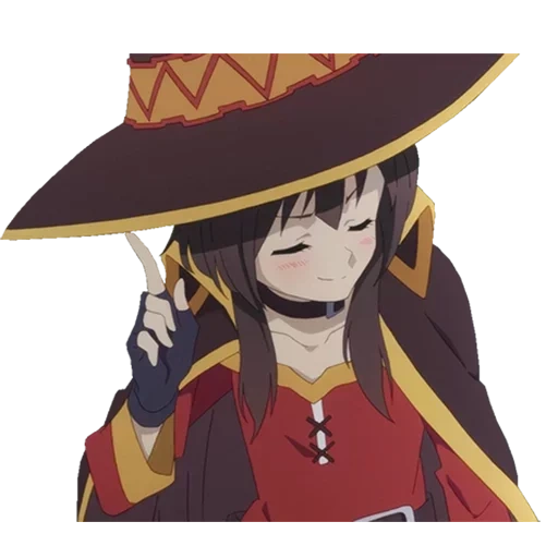 megumin, megumin face, hat megumin, megumin anime, megumin konosuba