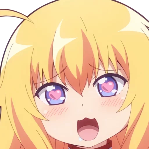 gabriel dropout, аниме персонажи, лентяйка габриэль, сердце глазах аниме, gabriel dropout neko