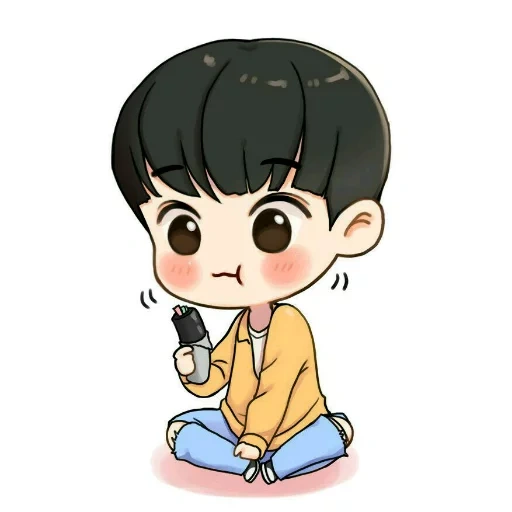 chibi, asian, arts cute, jungkook bts, chibi chonguk baby