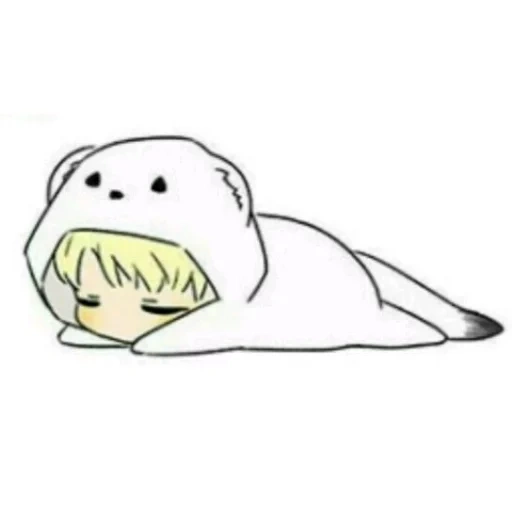 anime, picture, sleeping anime, anime drawings, gin ichimaru chibi