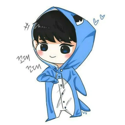 chibi, anime, anime fofo, personagens de anime, jung jungkook chibi