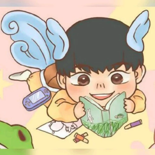 asiático, art chibi, artes fofos, desenhos de anime, personagem de jungkook