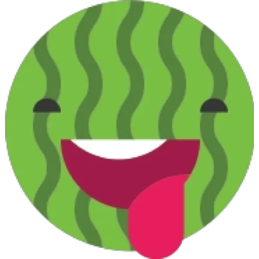 logo, emiley gesicht, lächeln symbol, red emoticon, wassermelonen emoji