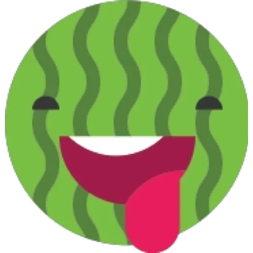 logo, visage d'emiley, symbole de sourire, émoticône rouge, emoji de pastèque