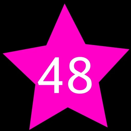 stars, darkness, human, number 48, pink star