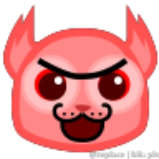 anime, emoji dämon, smiley dämon, der gipfel ist ein böses schwein, böses schwein 8 bit