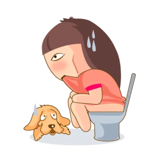 kucing, toilet, ilustrasi