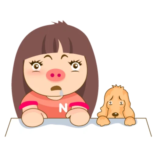 dog, little girl, cute cartoon, little girls, mila transparent background