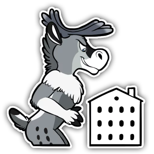 symbol, donkey cartoon, cartoon wolf, stupid wolf vector, wolf seven goats